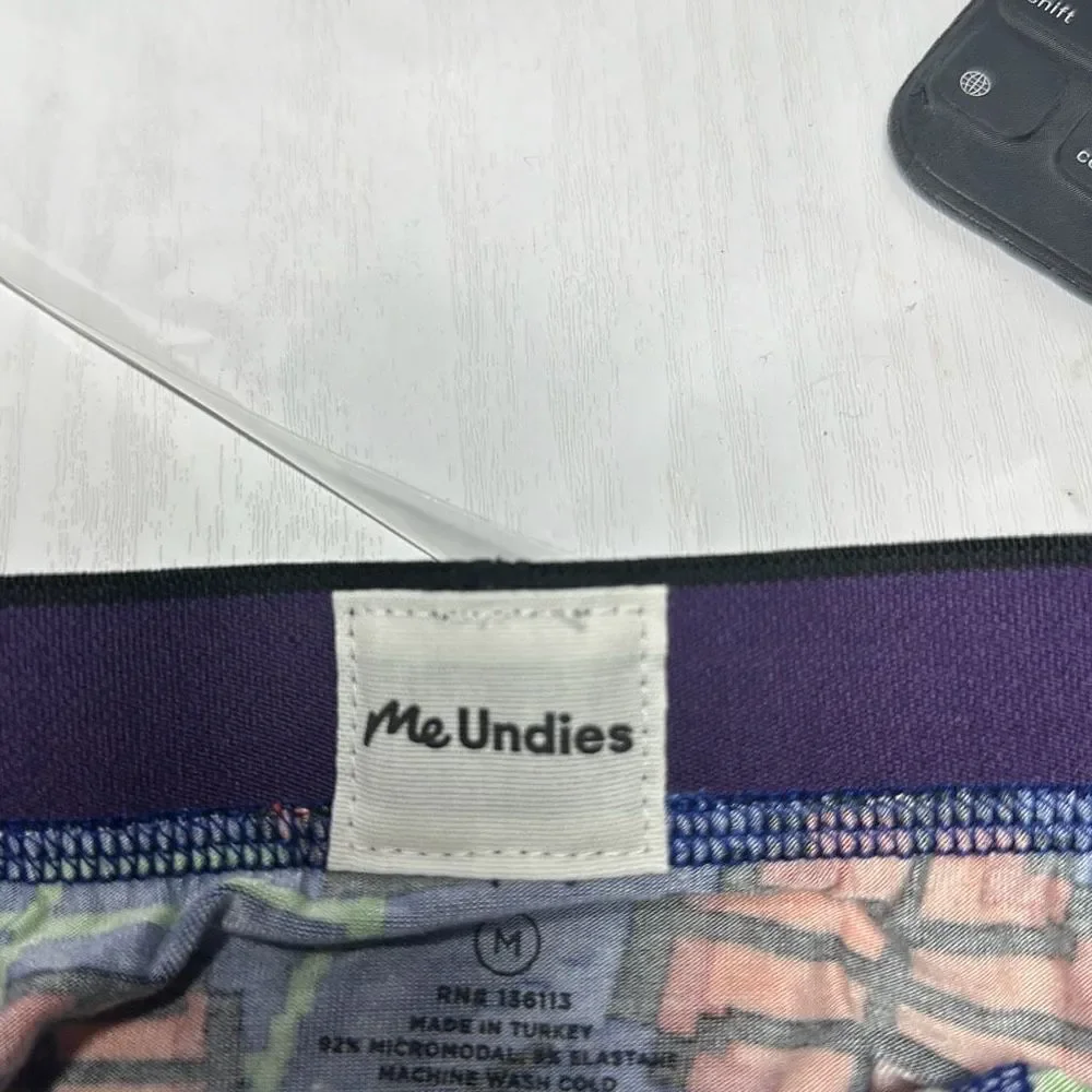 Meundies Men’s Pixelated Basketball Blue‎ Boxer Briefs size Medium New no tags